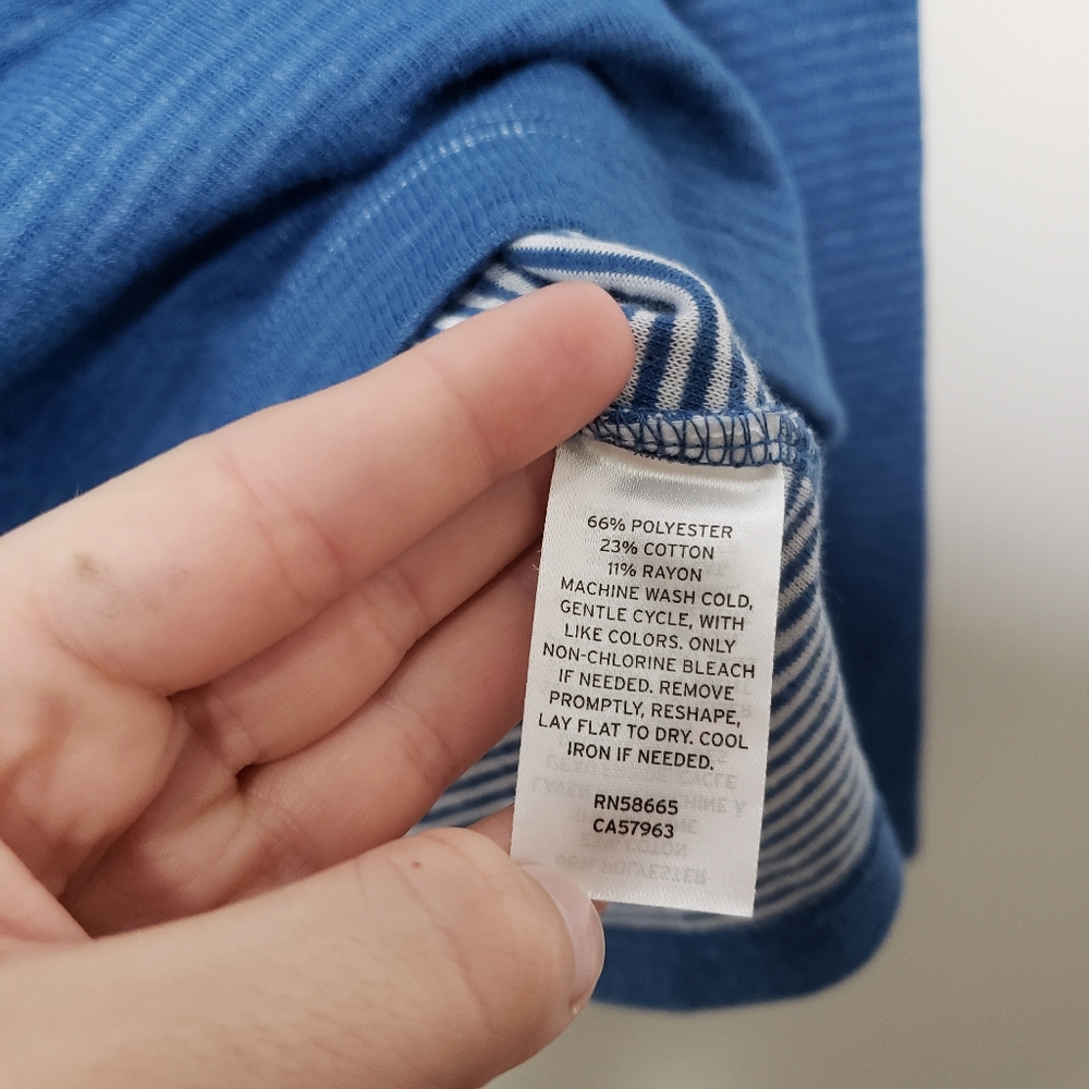 1901 striped long sleeve henley tee - Picture 3 of 4